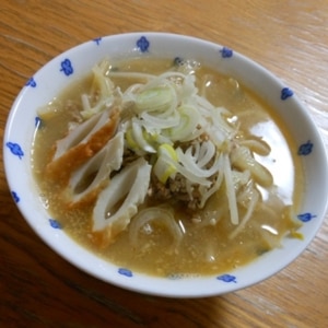 ひき肉もやしの味噌ラーメン